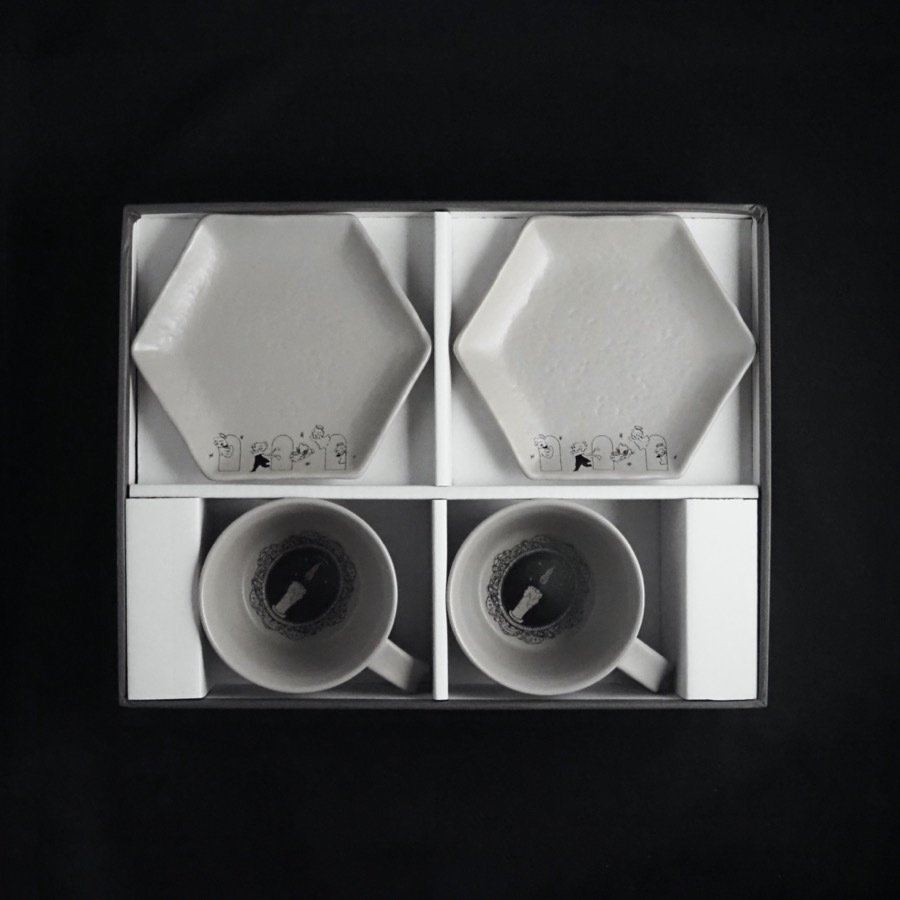 マグカップ・取皿セット / 八館ななこ「Next to heaven」シリーズ / 瀬戸焼