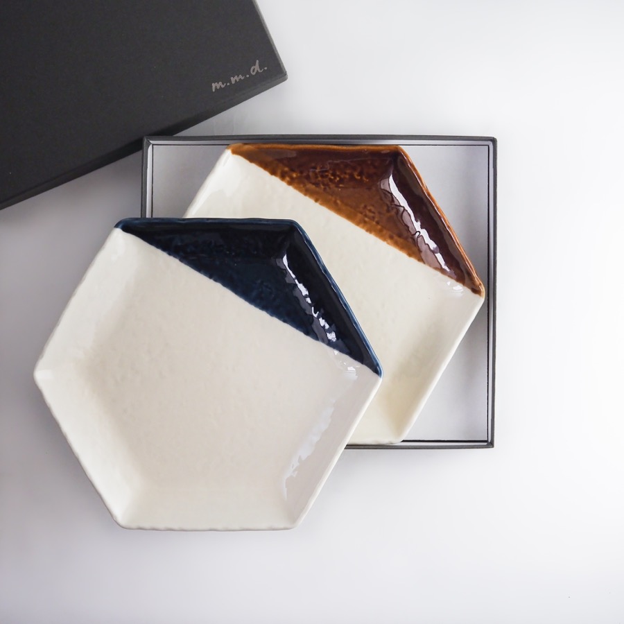 パンプレート2枚セット / ギフトボックス&熨斗付き / true colors line / 瀬戸焼