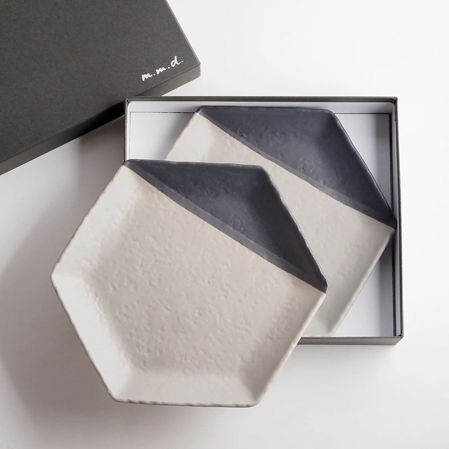 パンプレート2枚セット / maison line / ギフトボックス＆熨斗付き / 瀬戸焼