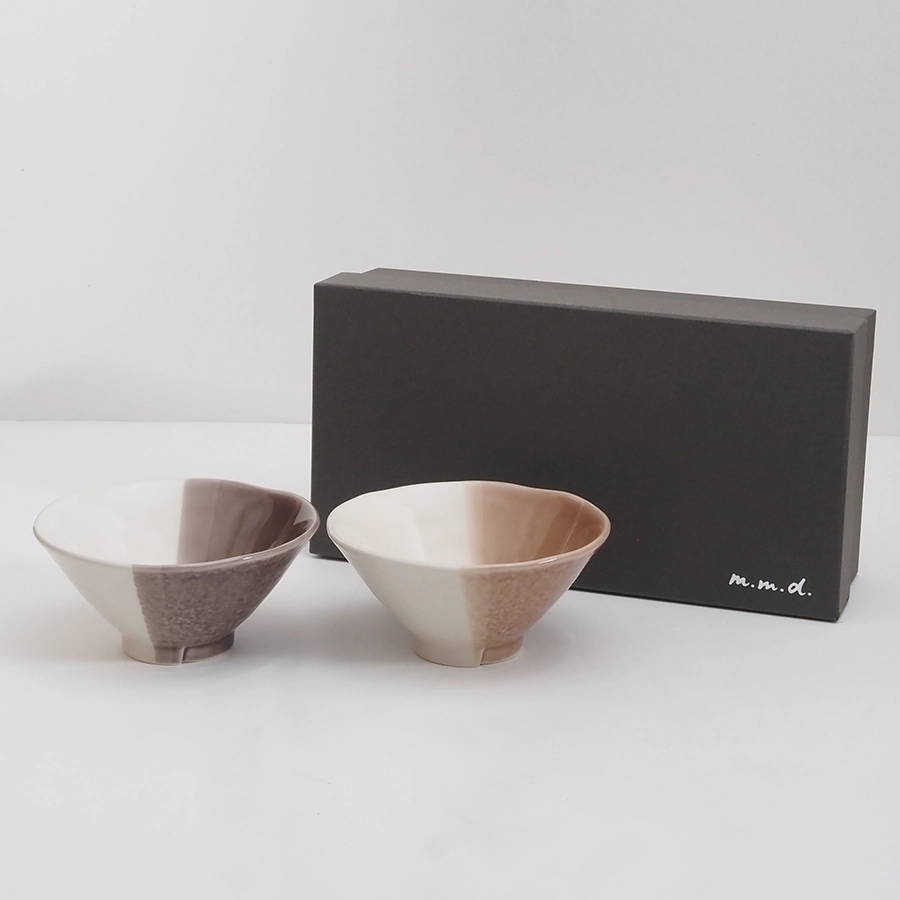 てのひら茶碗2個セット / marriage colors line / ギフトボックス＆熨斗付き / 瀬戸焼