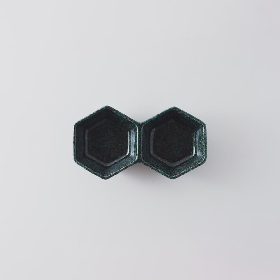 豆小鉢 二連 / うのふ・青唐津 / 瀬戸焼