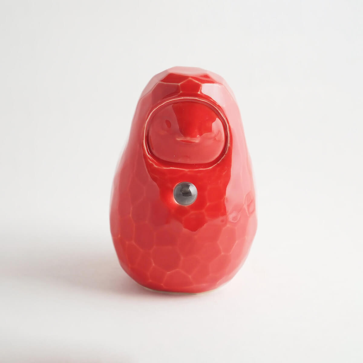 12月中旬より順次配送【だるま×天然石】Jeramic DARUMA / 赤 / 1体 / ギフトボックス付き / 瀬戸焼