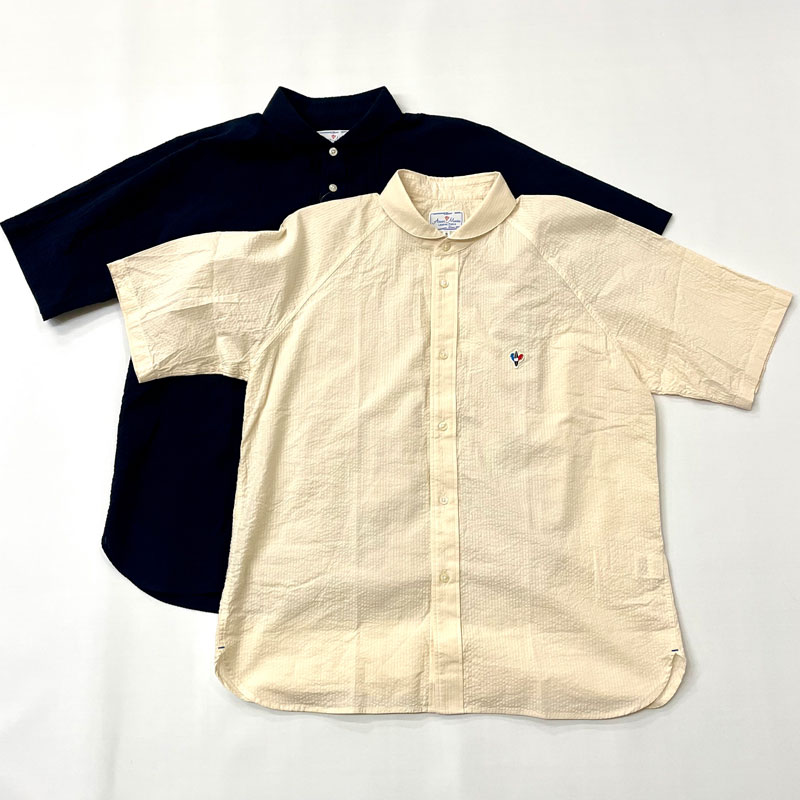 Arvor Maree アルボマレー Sailor S/S Shirt Sheer Sucker セーラーカラー　半袖　シアサッカー　