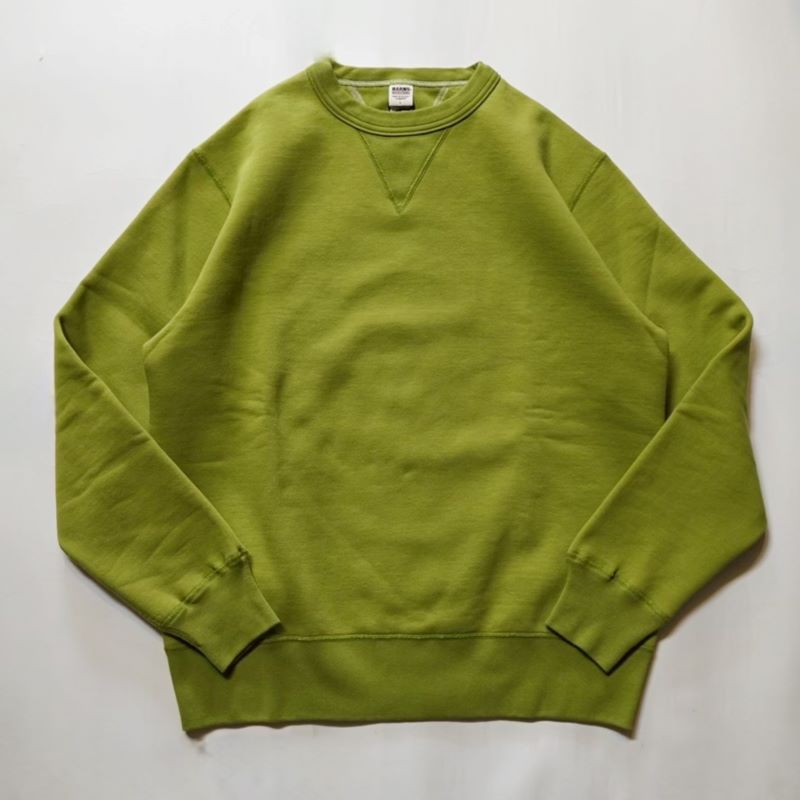 バーンズアウトフィッターズ Barns Outfitters COZUN GUSSET CREW BR-3000 Y.Green