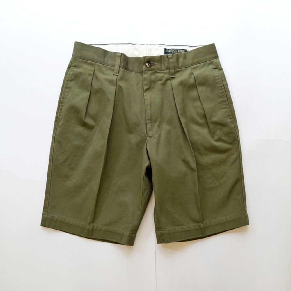 バーンストーマー BARNSTORMER 2タック チノショーツ  2P DRESS CHINO SHORTS 1402P Olive