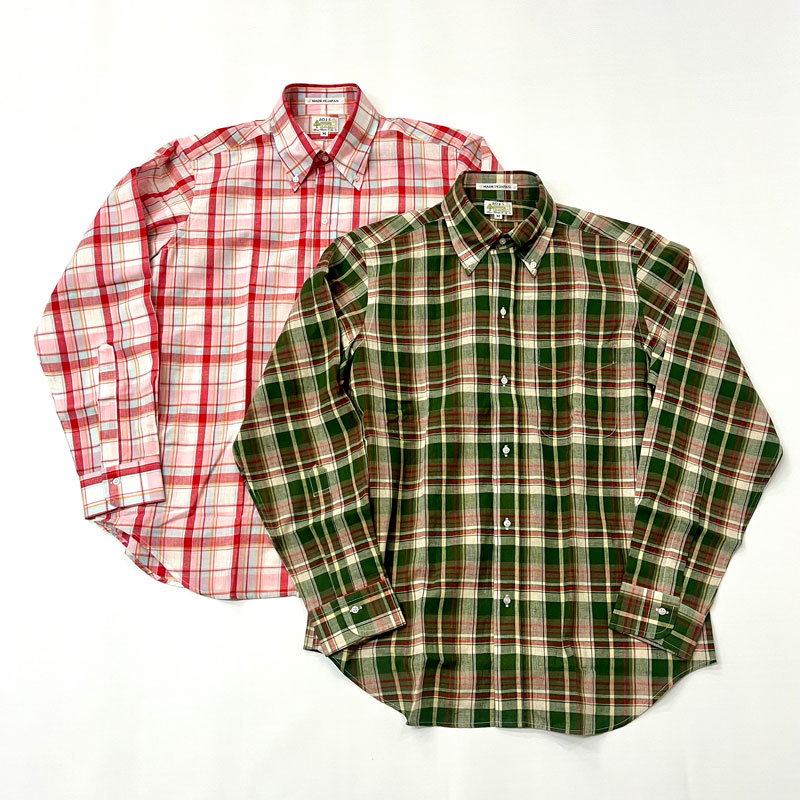 ブルーウォーター BLUE WATER ボタンダウン マドラスチェックシャツ オウンメイク Madras Check