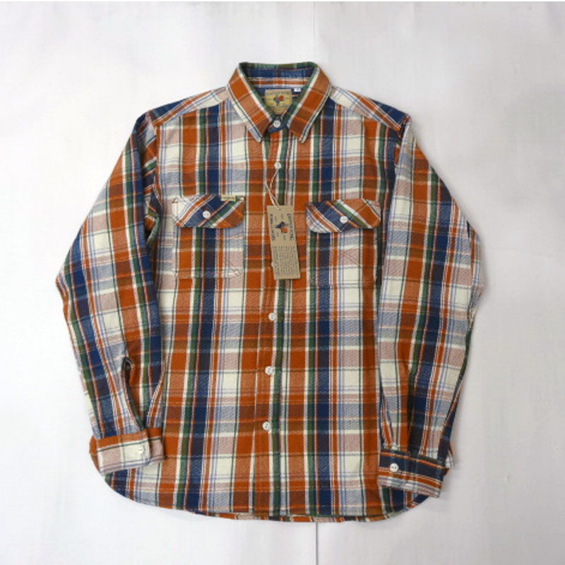 カッパーキング COPPER KING HEAVY FLANNEL SHIRTS ヘビーフランネルシャツ　ネルシャツ Orange