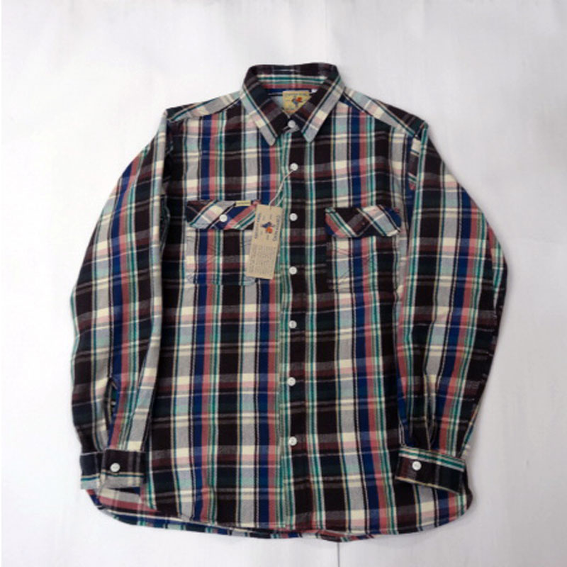 カッパーキング COPPER KING HEAVY FLANNEL SHIRTS ヘビーフランネルシャツ　ネルシャツ Brown×Pink