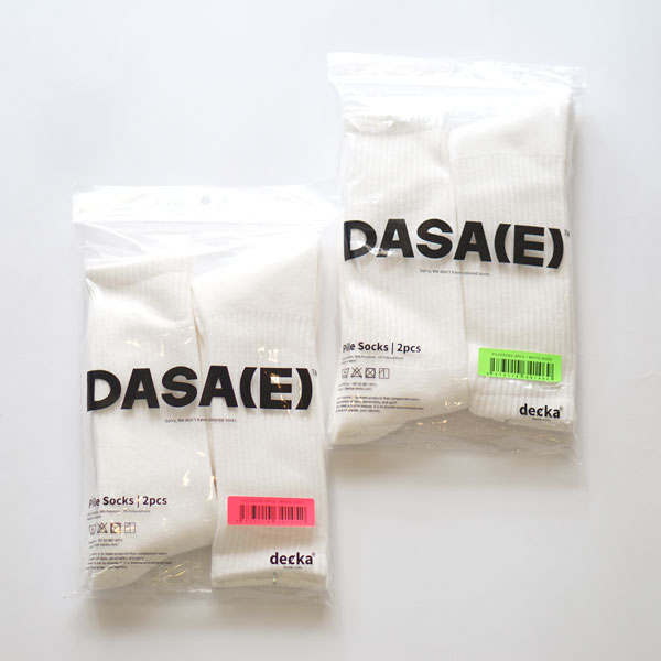 ダサイ― DASA(E) コットンパイルソックス Pile Socks White 2Pcs