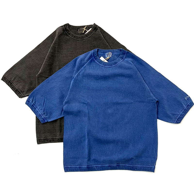 ダブルワークス DUBBLE WORKS 8番手 度詰め丸胴天竺 Tシャツ ラグラン HEAVY WEIGHT RAGLAN HALF SLEEVE PIGMENT DYE lot.37005PD