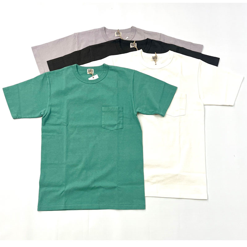 ダブルワークス DUBBLE WORKS 8番手 度詰め丸胴天竺 ポケットTシャツ HEAVY WEIGHT POCKET TEE Lot.37002