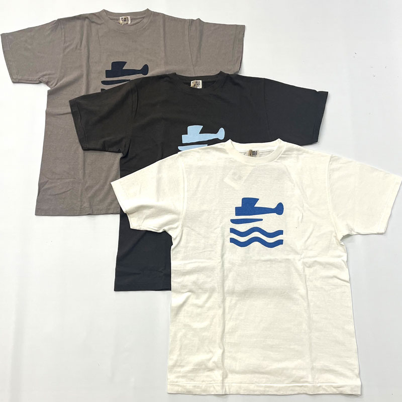 ダブルワークス DUBBLE WORKS ラフィ天竺 プリントTシャツ SEAPLANE Lot.33005 5.4oz