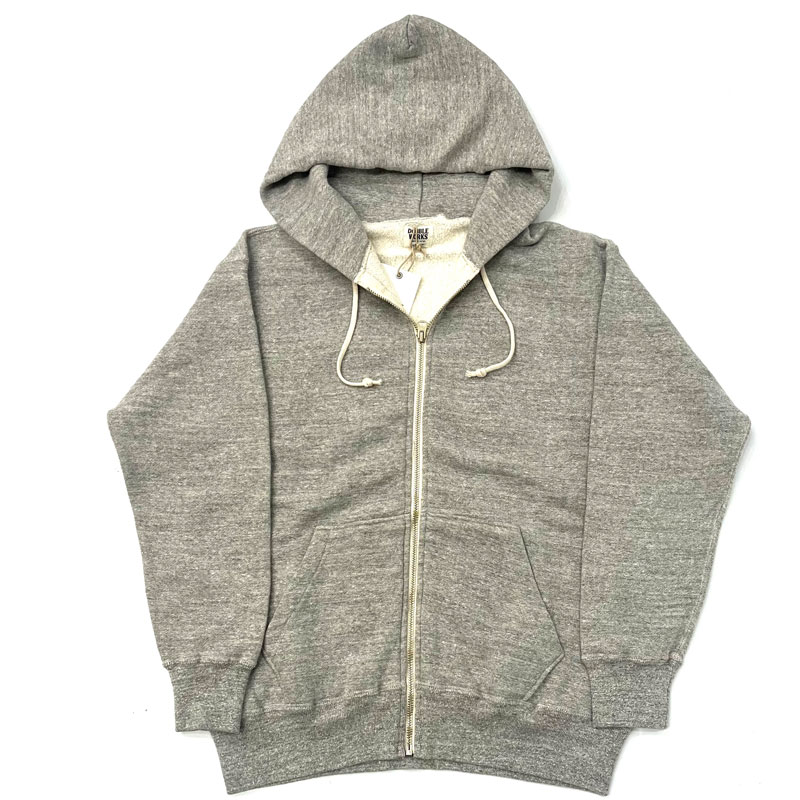 ダブルワークス DUBBLE WORKS 吊り編みスウェット ZIPパーカー "LOOP WHEEL”ZIP-UP SWEAT HOODIE Lot 88003 Heather Gray