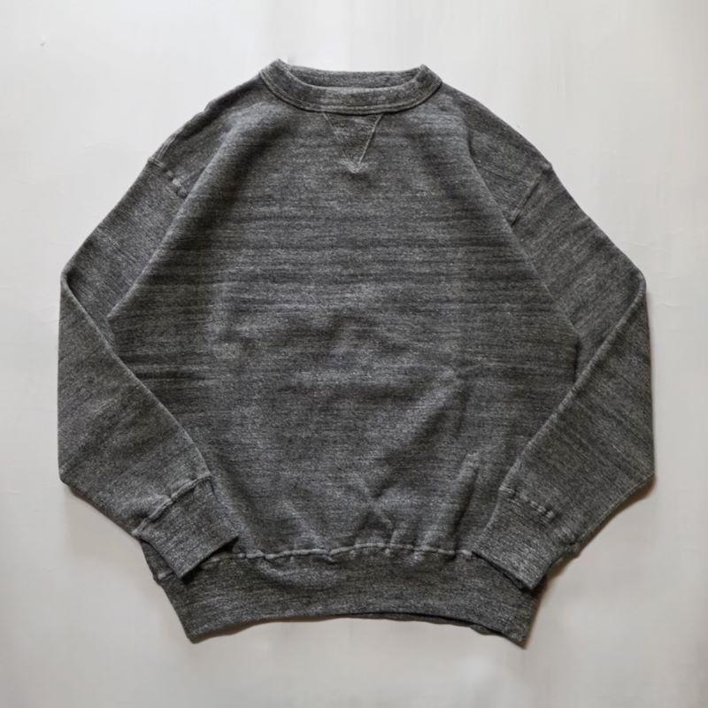 ダブルワークス DUBBLE WORKS 吊り編みスウェット 両Vガゼット クルーネック Lot.86001 Heather Charcoal