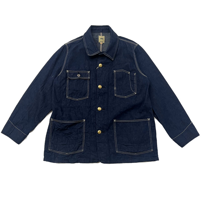 エフオービーファクトリー FOB FACTORY デニム　カバーオール DENIM CHORE Jacket ワンウォッシュ F2455