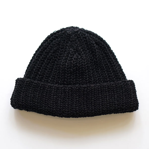 ハッピーキャンパー HAPPY CAMPER 3ゲージ コットンニットキャップ Black