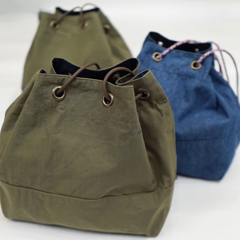 ハッピーキャンパー HAPPY CAMPER リバーシブル 巾着バッグ パラコードストラップ