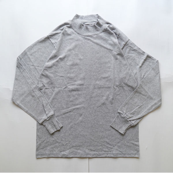 ライフウェア LIFEWEAR 5.5oz プレシュリンク コットン モックネック L/S Tシャツ Gray