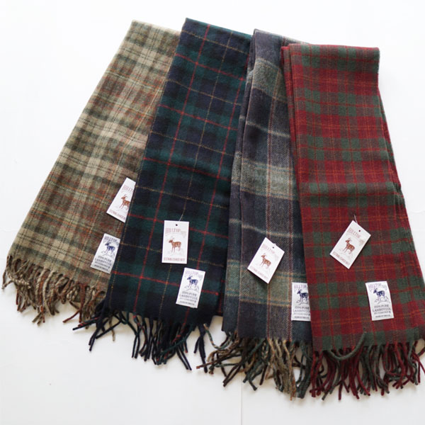 ヒルトップ ブランド HILL TOP BRAND LAMBSWOOL  SCARF FANCY CHECK マフラー