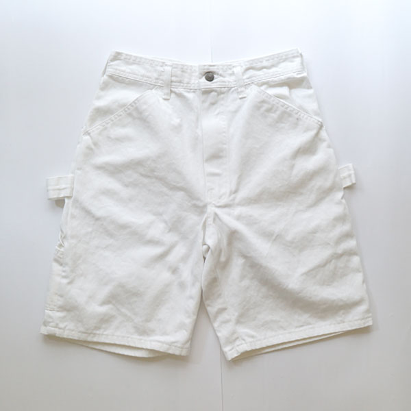 エースドロップ ACE DROP CLOTH CO. ペインターショーツ Painter Shorts トレーズマン TRADESMAN WHITE ワンウォッシュ加工済み