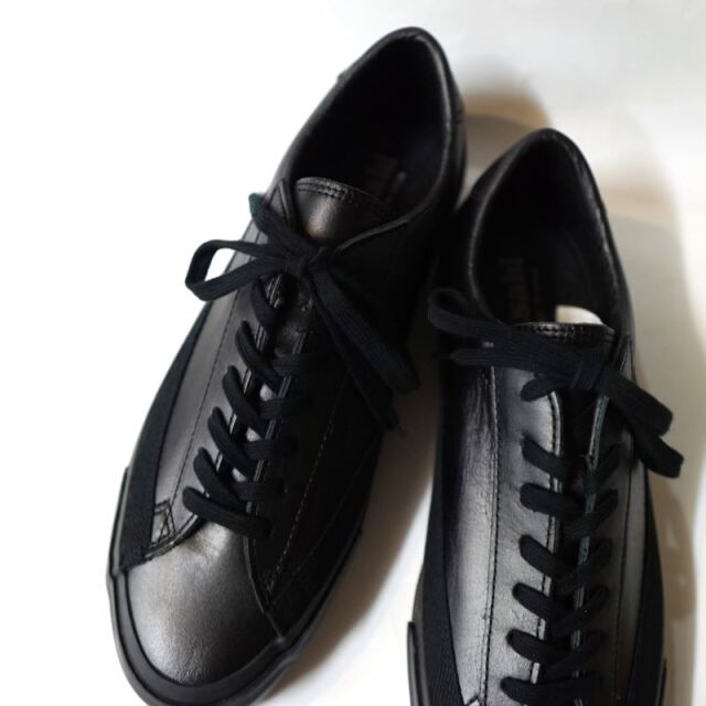 アサヒ Asahi ベルテッド レザースニーカー ASAHI BELTED LOW M036 Black