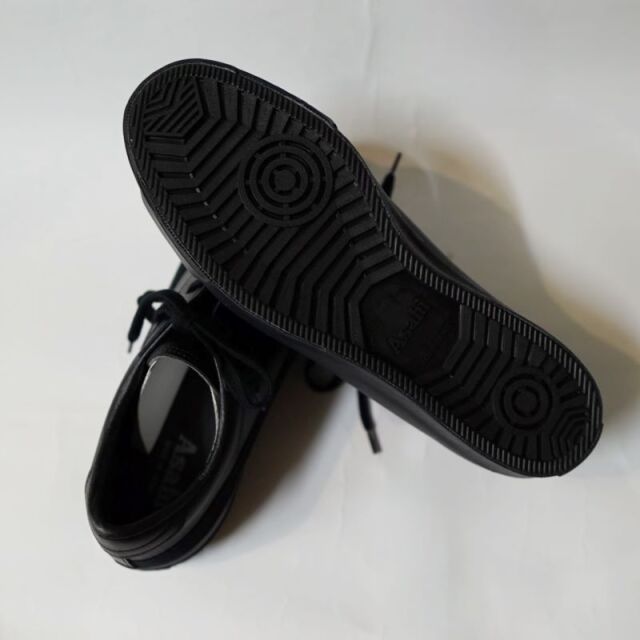 アサヒ Asahi ベルテッド レザースニーカー ASAHI BELTED LOW M036 Black