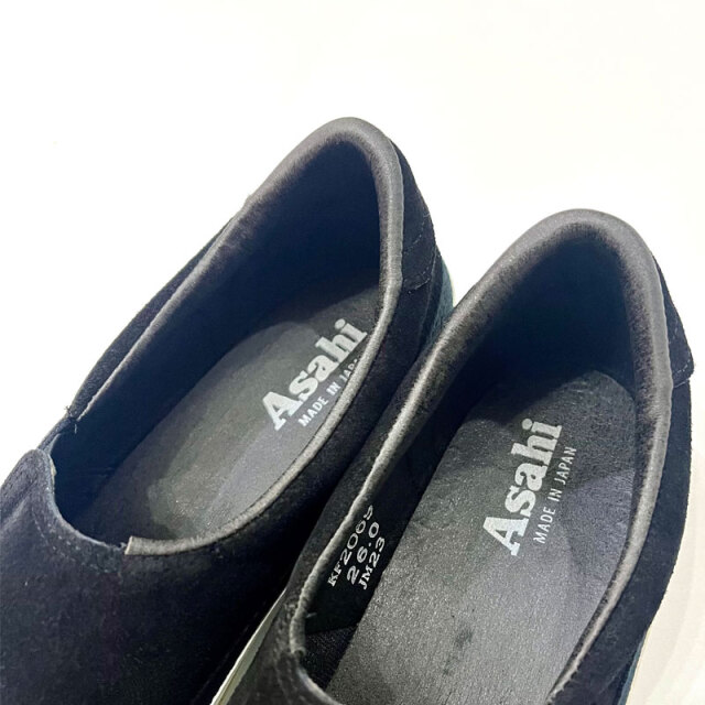 アサヒ Asahi スエードスニーカー ASAHI BELTED SLIP-ON SUEDE スリッポン
