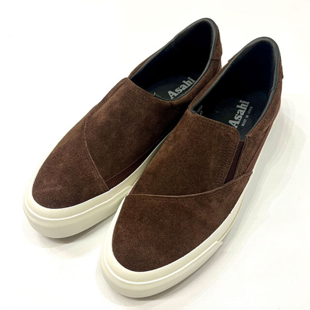 アサヒ Asahi スエードスニーカー ASAHI BELTED SLIP-ON SUEDE スリッポン