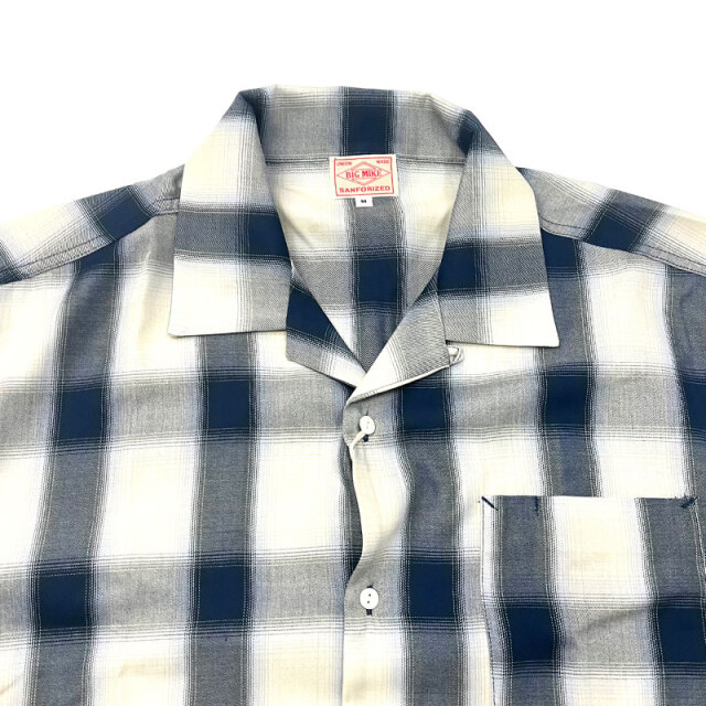 ビッグマイク BIG MIKE オンブレチェック 半袖シャツ S/S SHIRT