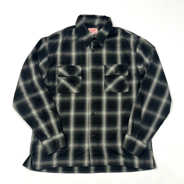 ビッグマイク BIG MIKE オンブレチェック 長袖シャツ レーヨン混 L/S SHIRT