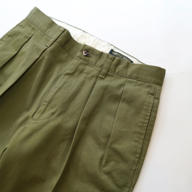 専用！BARNSTORMER　2P DRESS CHINOS　オリーブL　日本製 楽天市場】BARNSTORMER (バーンストーマー) 2 TUCK DRESS CHINO