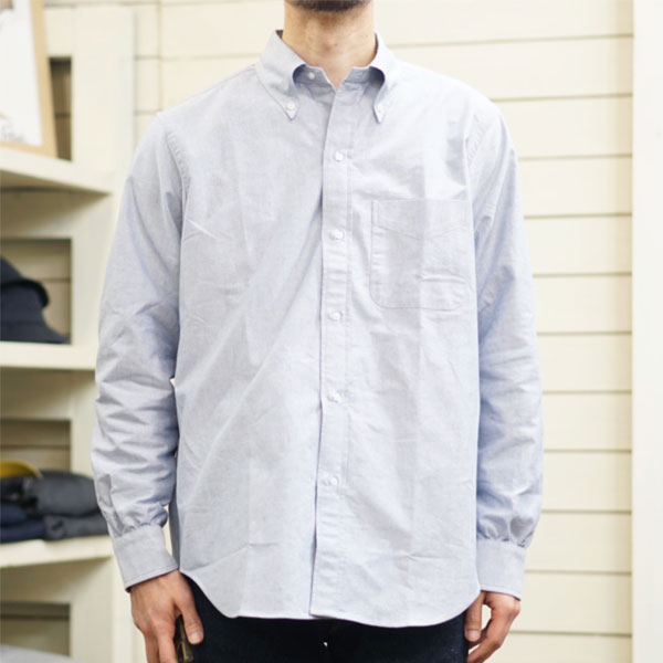 DESCENDANT ボタンダウン オックスフォードシャツ サイズM ブルー DESCENDANT ボタンダウン オックスフォードシャツ サイズM ブルー