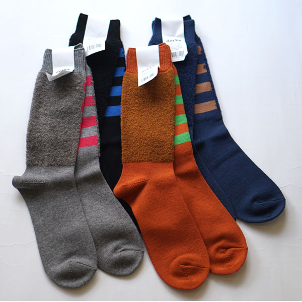 デカ decka ベビーアルパカ ボーダーソックス Baby Alpaca Socks Stripes de-31