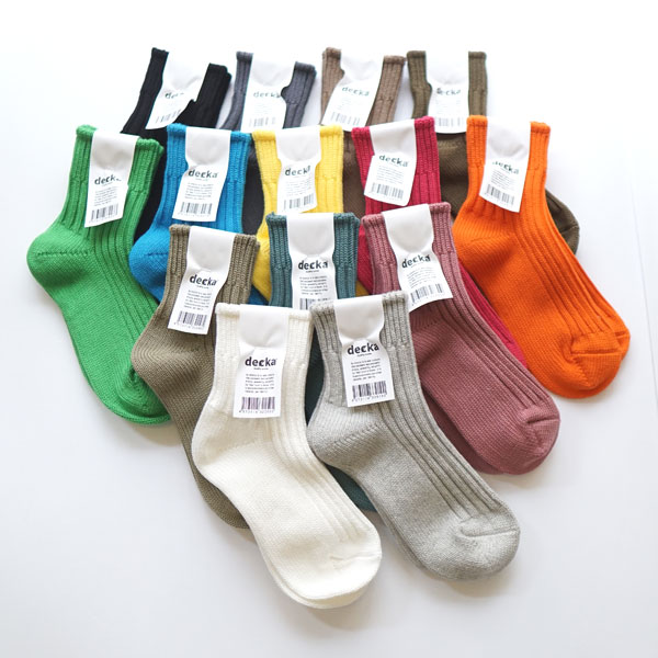 デカ decka ローゲージ ショートリブソックス Low Gauge Rib Socks Short Length de-26