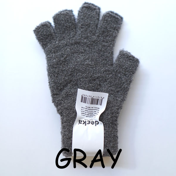 デカ decka アルパカブークレ グローブ Fingerless Gloves Alpaca