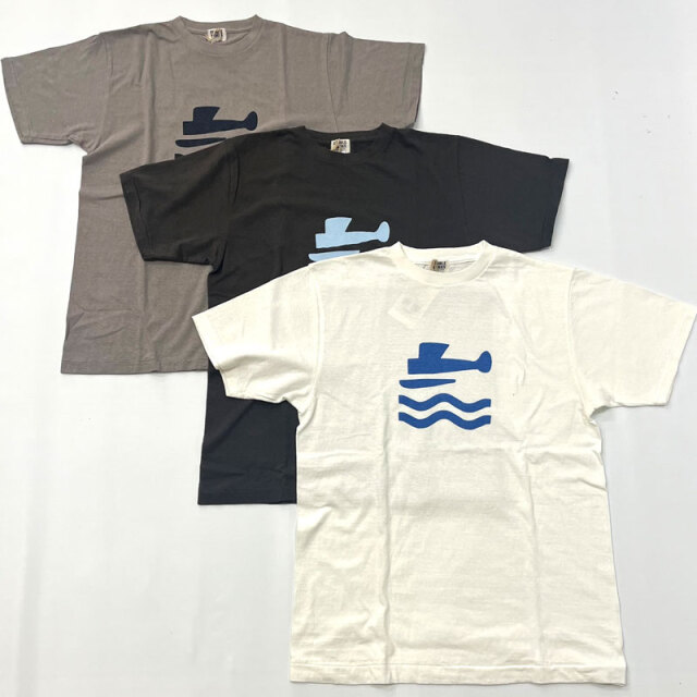 ダブルワークス DUBBLE WORKS ラフィ天竺 プリントTシャツ SEAPLANE Lot.33005 5.4oz
