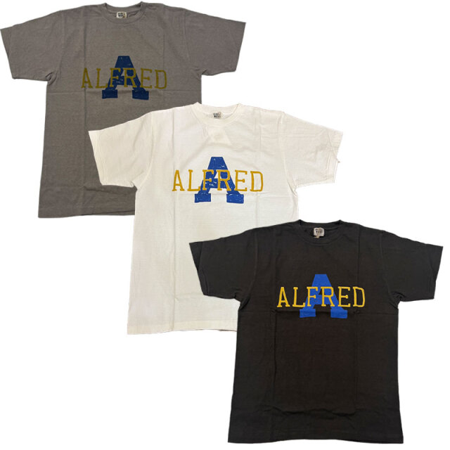ダブルワークス DUBBLE WORKS ラフィ天竺 プリントTシャツ "ALFRED" Lot.33005 5.4oz