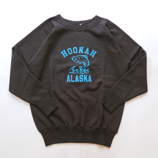 ダブルワークス DUBBLE WORKS ラグランスリーブ スウェットシャツ Raglan Sleeve Shirts "HOONAH ALASKA" Lot.83003 Sumikuro