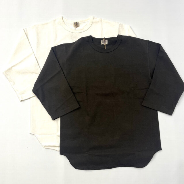 ダブルワークス DUBBLE WORKS 8番手 度詰め丸胴天竺 Heavy Weight Baseball Tee 7分袖 Tシャツ 58105