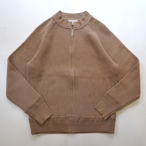 フリストフィア FLISTFIA ワッフル クルーネック ジャケット Waffle Crew Zip Up Jacket Beige