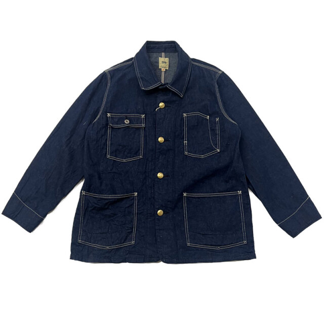 エフオービーファクトリー FOB FACTORY デニム カバーオール DENIM CHORE Jacket ワンウォッシュ F2455