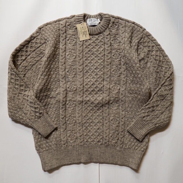 Kerry Woollen Mills ケリーウォーレンミルズ アラン Aran Cable Crew Neck Sweater Relax　アイルランド製 Oatmeal