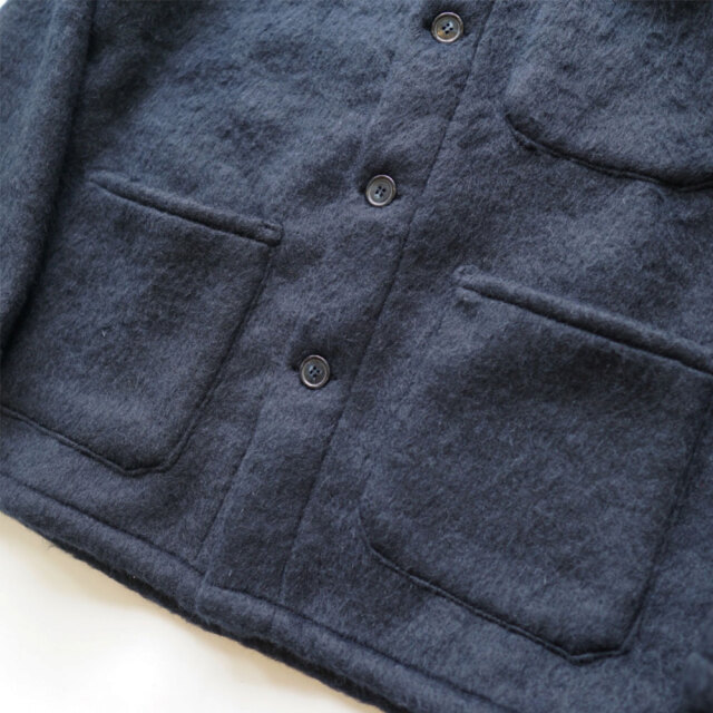 美品　BARENA サマーウール ジャケット カバーオール　ネイビー マッサワ Massana スライバーニット カバーオール Navy