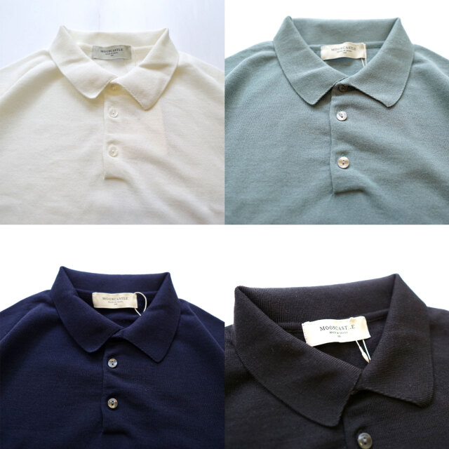 ニットポロ／S／MOONCASTLE（ムーンキャッスル）／アイスコットン 楽天市場】MOONCASTLE ムーンキャッスル ICE COTTON POLO NECK