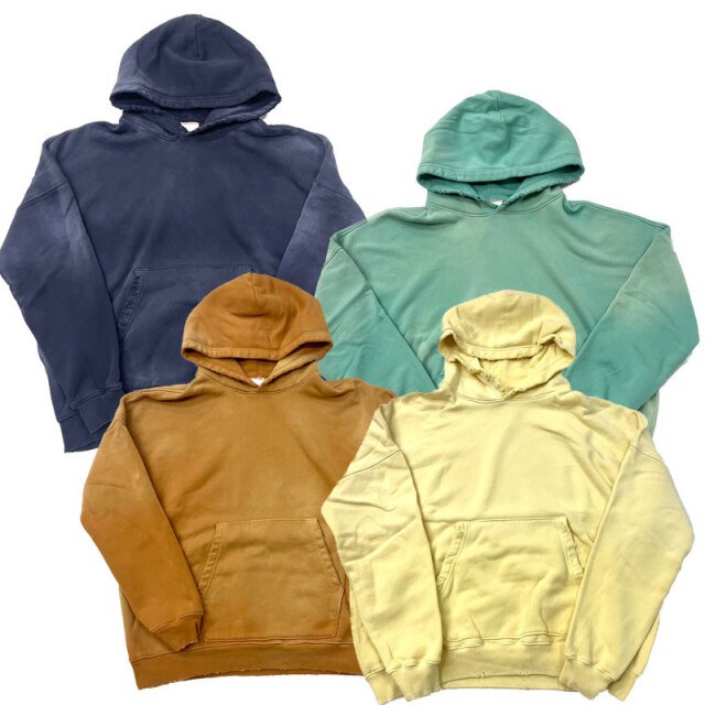 MoojiMooji ムージームージー Oversized Crop Hoodie Aged Heavy スエットパーカー　Made In USA