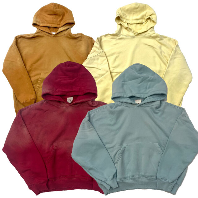 MoojiMooji ムージームージー Oversized Crop Hoodie Aged Heavy スエットパーカー Made In USA