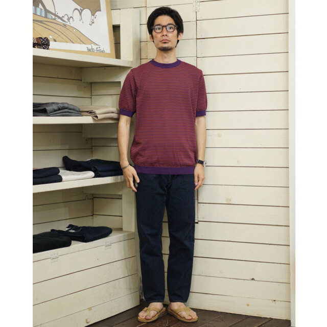 リナシェンテ 綿ポリ カレッジボーダー クルーネック Navy/Blue 50 楽天市場】リナシェンテ Rinascente 綿ポリ カレッジボーダー S
