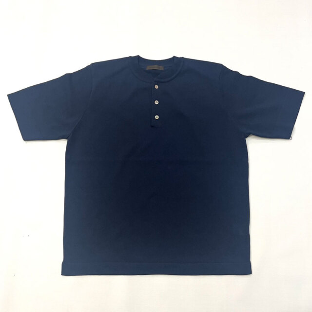 リナシェンテ Rinascente コットンポリ ヘンリーネック Washable Henry