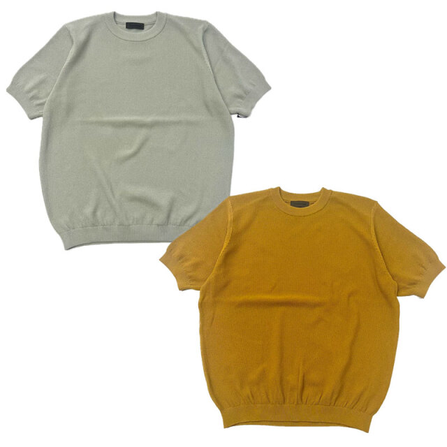 リナシェンテ Rinascente コットンポリ washable pique Crewneck "Cervo"