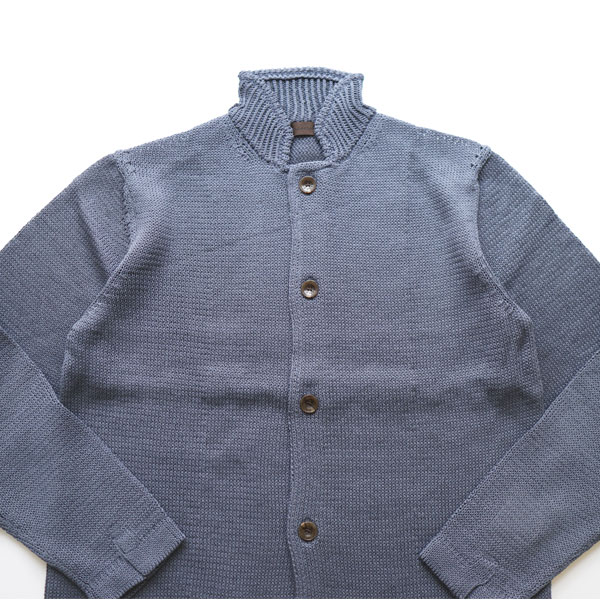 Rinascenteネイビー ダブルブレストカーディガン　サイズ48 リナシェンテ Rinascente コンニャク擬麻コットン スタンド